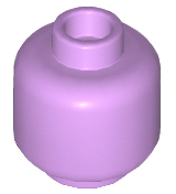 Minifig Head [Plain] [Hollow Stud] in Medium Lavender