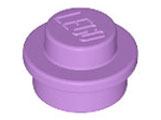 Plate Round 1 x 1 with Solid Stud in Medium Lavender