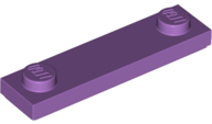 Plate Special 1 x 4 with 2 Studs with Groove [New Underside] in Medium Lavender