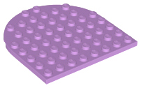 Plate 8 x 8 with Rounded End in Medium Lavender