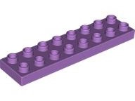 Duplo Plate 2 x 8 in Medium Lavender