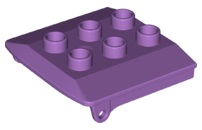 Duplo Backhoe / Train Cabin Roof in Medium Lavender
