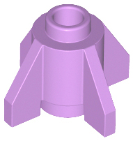 Brick Round 1 x 1 with Fins, Open Stud in Medium Lavender