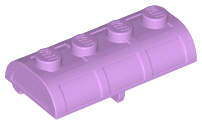 Treasure Chest Lid [Thick Hinge] in Medium Lavender
