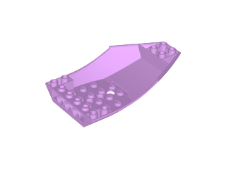 Brick Wedged, Curved Inverted 10 x 6 x 2 Cockpit in Medium Lavender