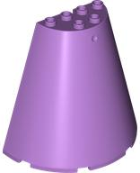 Cone Half 8 x 4 x 6 in Medium Lavender