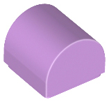Brick Curved 1 x 1 x 2/3 Double Curved Top, No Studs in Medium Lavender