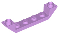 Brick Sloped Inverted 45° 6 x 1 Double with 1 x 4 Recessed in Medium Lavender