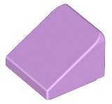 Brick Sloped 30° 1 x 1 x 2/3 (Cheese Slope) in Medium Lavender