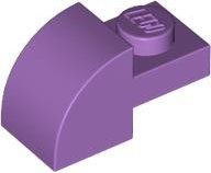 Brick Curved 1 x 2 x 1 with Curved Top in Medium Lavender