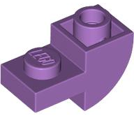 Brick Curved Inverted 1 x 2 with 1 x 1 Cutouts in Medium Lavender