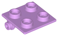 Hinge Brick 2 x 2 Top Plate Thin in Medium Lavender