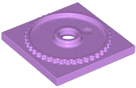 Turntable 4 x 4 Square Base, Locking in Medium Lavender