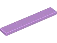 Tile 1 x 6 with Groove in Medium Lavender