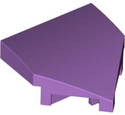 Brick Wedged, Curved 2 x 2 with Stud Notches in Medium Lavender