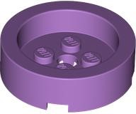 Brick Round 4 x 4 with Recessed Center in Medium Lavender