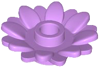 Plant, Sunflower 2 x 2 with 16 Petals in Medium Lavender