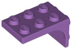 Bracket 2 x 3 - 2 x 2, Curved Sides in Medium Lavender