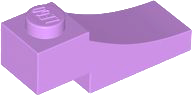 Brick Curved, 3 x 1 with 1/3 Inverted Cutout in Medium Lavender