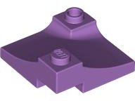 Brick Curved, Internal Double, 3 x 3 with 1/3 Inverted Cutout, Corner in Medium Lavender