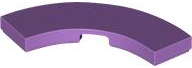 Tile 3 x 3 Curved, Macaroni in Medium Lavender