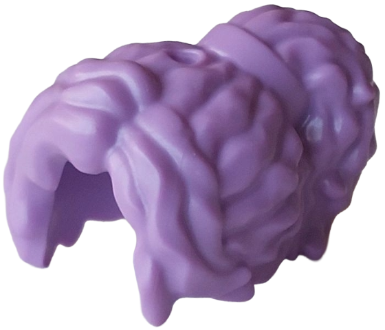 Hair Long Ponytail, Wavy with Pin Hole in Medium Lavender