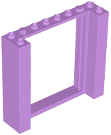 Door Frame Double 2 x 8 x 6 in Medium Lavender
