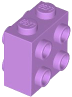 Brick Special 1 x 2 x 1 2/3 with 8 Studs on 2 Sides in Medium Lavender