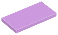 Tile 2 x 4 with Groove in Medium Lavender