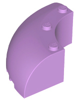 Brick Round Corner 6 x 6 x 2 in Medium Lavender