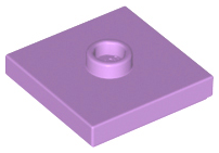 Plate Special 2 x 2 with Groove and Center Stud (Jumper) in Medium Lavender