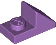 Brick Sloped 45° 2 x 1 with 2/3 Cutout [New Version] in Medium Lavender