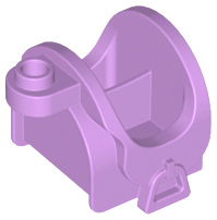 Animal / Creature Accessory, Horse Saddle with Stirrups and Top Stud in Medium Lavender
