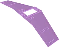 Wing Plate 20 x 56 with 6 x 10 Opening and 4 Holes in Medium Lavender