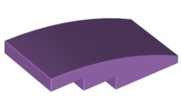 Brick Curved 4 x 2 No Studs in Medium Lavender