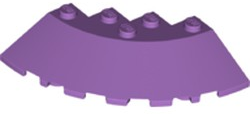 Brick Round Corner 6 x 6 with 33° Slope and Facet Cutout in Medium Lavender
