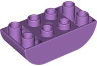 Duplo Brick 2 x 4 Curved Bottom in Medium Lavender
