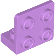 Bracket 1 x 2 - 2 x 2 Inverted in Medium Lavender