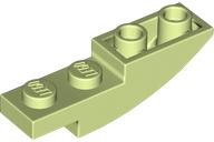 Brick Curved Inverted 4 x 1 in Yellowish Green