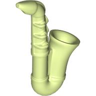Musical Instrument Saxophone in Yellowish Green