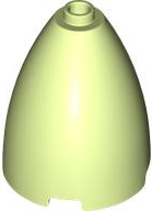 Cone 3 x 3 x 3 (Elliptic Paraboloid) with Internal Axle Hole in Yellowish Green