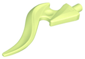 Wave / Flame Rounded Single with Pin in Yellowish Green