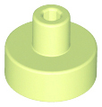 Tile Special Round 1 x 1 with Hollow Bar in Yellowish Green