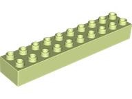 Duplo Brick 2 x 10 in Yellowish Green