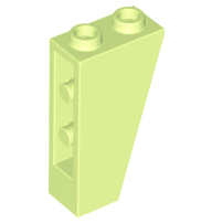 Brick Sloped Inverted 75° 2 x 1 x 3 in Yellowish Green