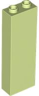Brick 1 x 2 x 5 with Hollow Studs in Yellowish Green