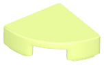 Tile Round 1 x 1 Quarter in Yellowish Green