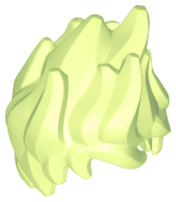 Hair Tousled and Spiked Up Very High in Yellowish Green