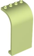 Panel 3 x 4 x 6 Curved Top in Yellowish Green