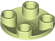 Plate Round 2 x 2 with Rounded Bottom [Boat Stud] in Yellowish Green